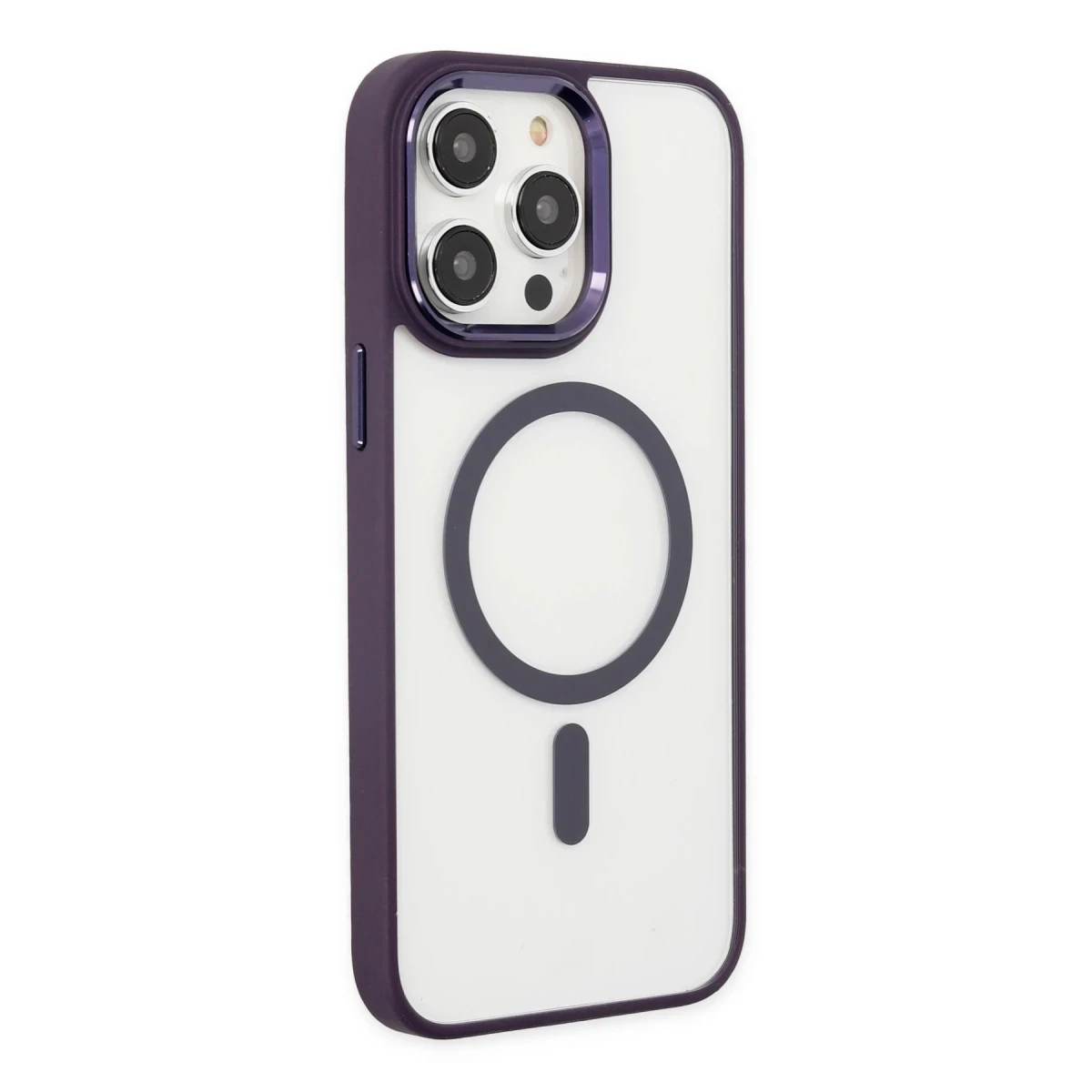 Newface Apple iPhone 13 Pro Kılıf Room Magneticsafe Silikon - Derin Mor