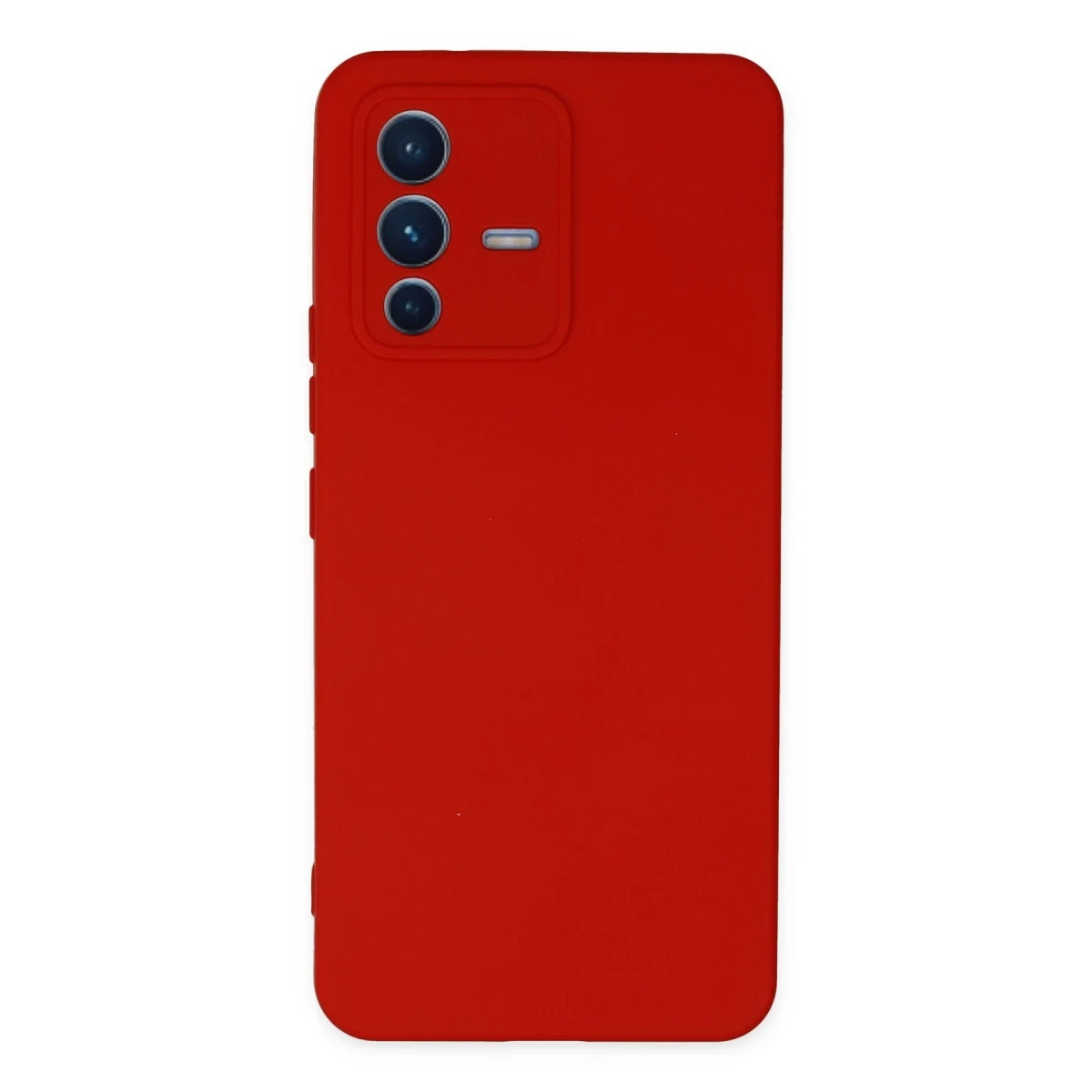 Newface Vivo V23 5G Kılıf Nano içi Kadife Silikon - Kırmızı