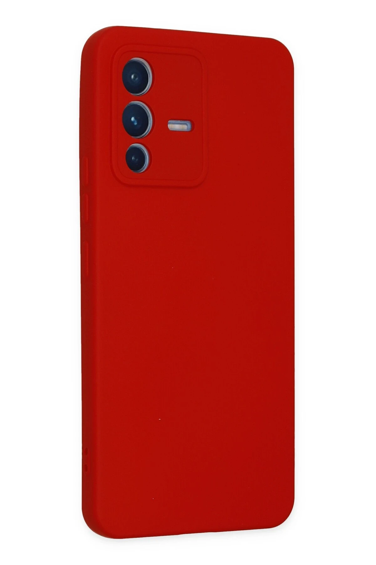 Newface Vivo V23 5G Kılıf Nano içi Kadife Silikon - Kırmızı