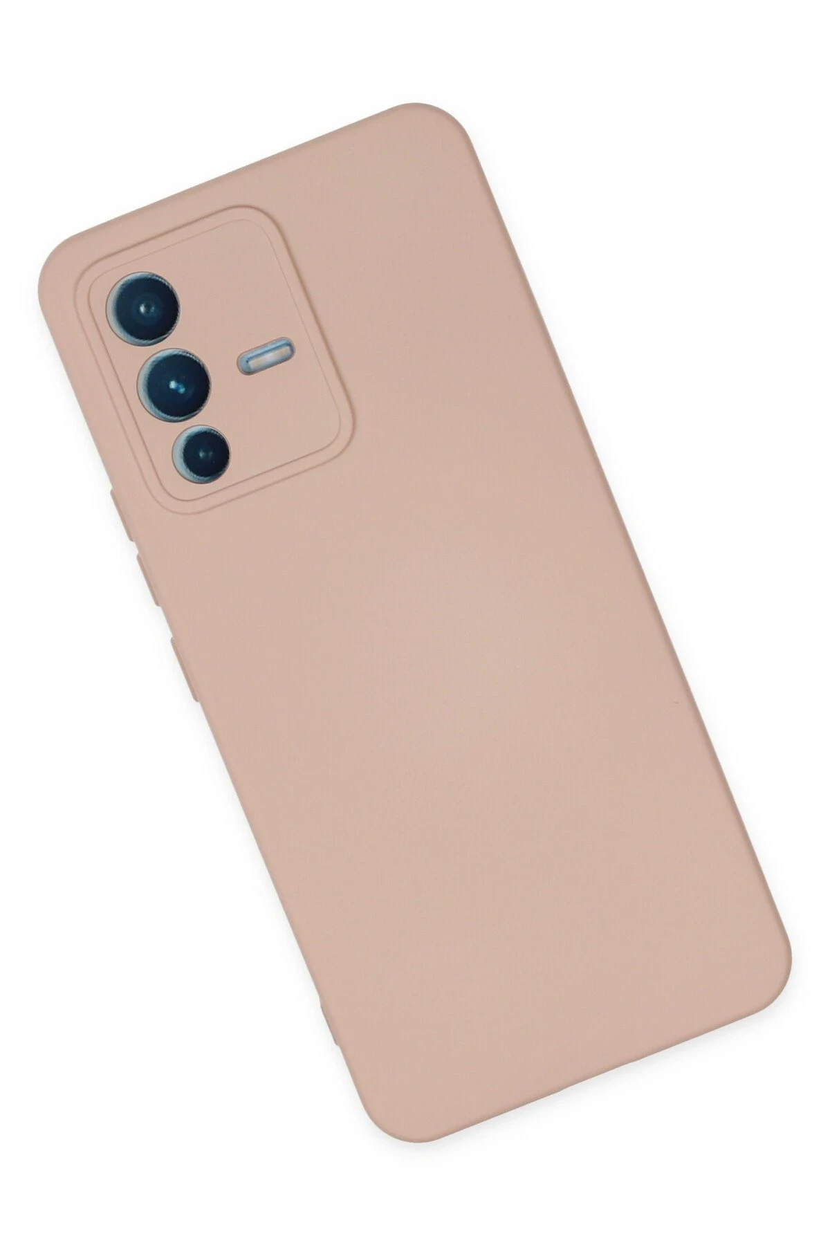 Newface Vivo V23 5G Kılıf Nano içi Kadife Silikon - Pudra