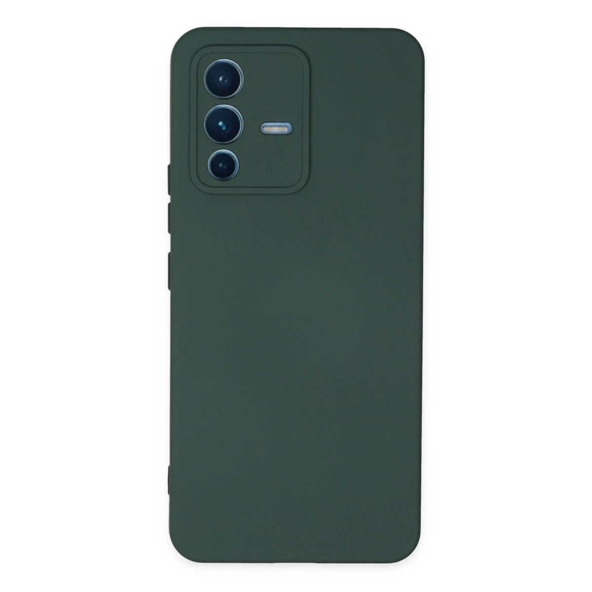 Newface Vivo V23 5G Kılıf Nano içi Kadife Silikon - Koyu Yeşil