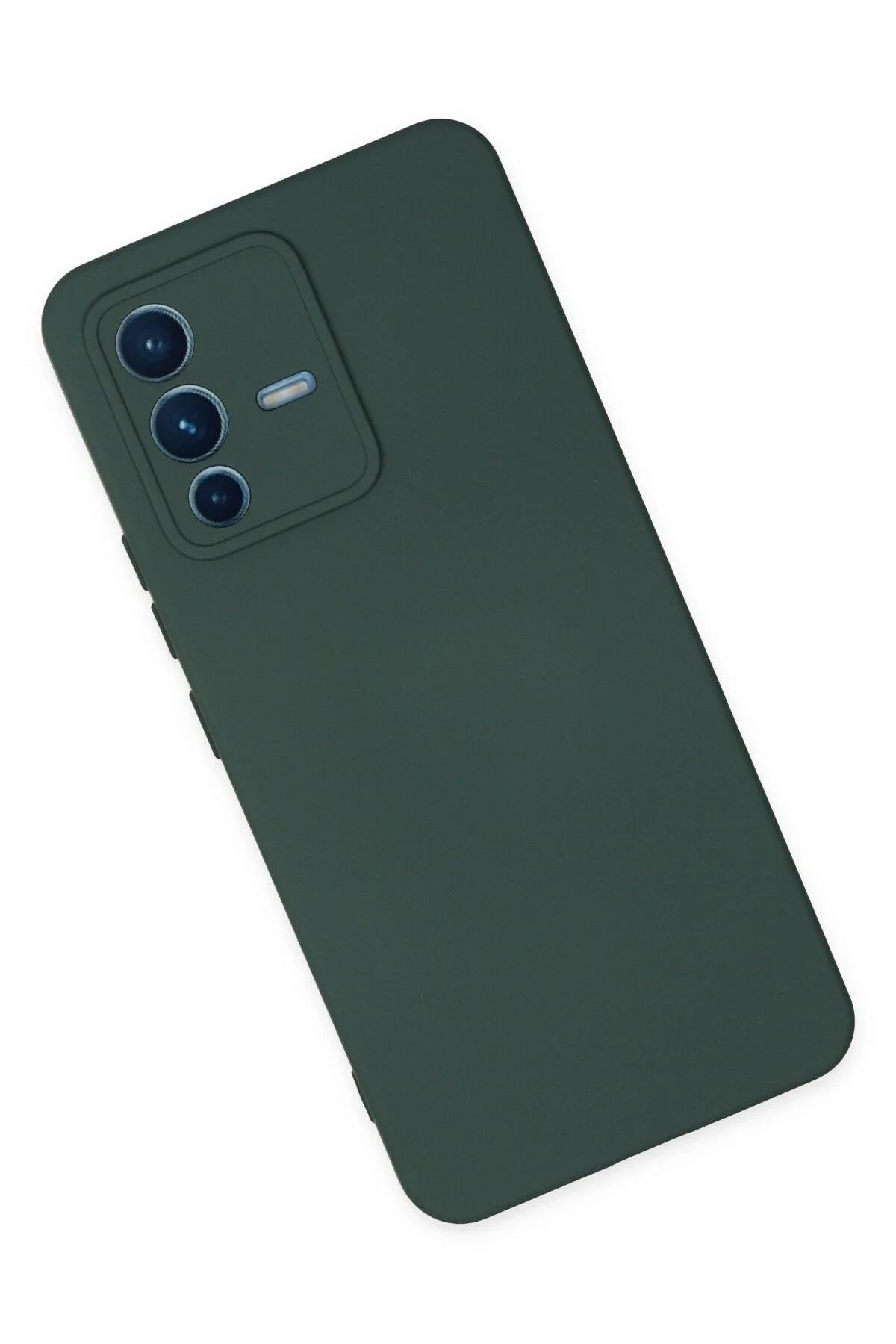 Newface Vivo V23 5G Kılıf Nano içi Kadife Silikon - Koyu Yeşil