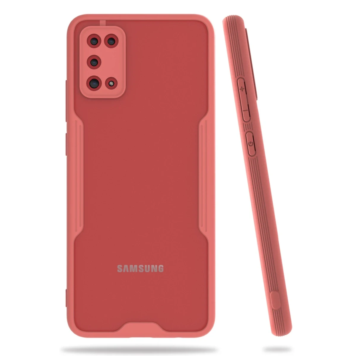 Newface Samsung Galaxy A02S Kılıf Platin Silikon - Pembe