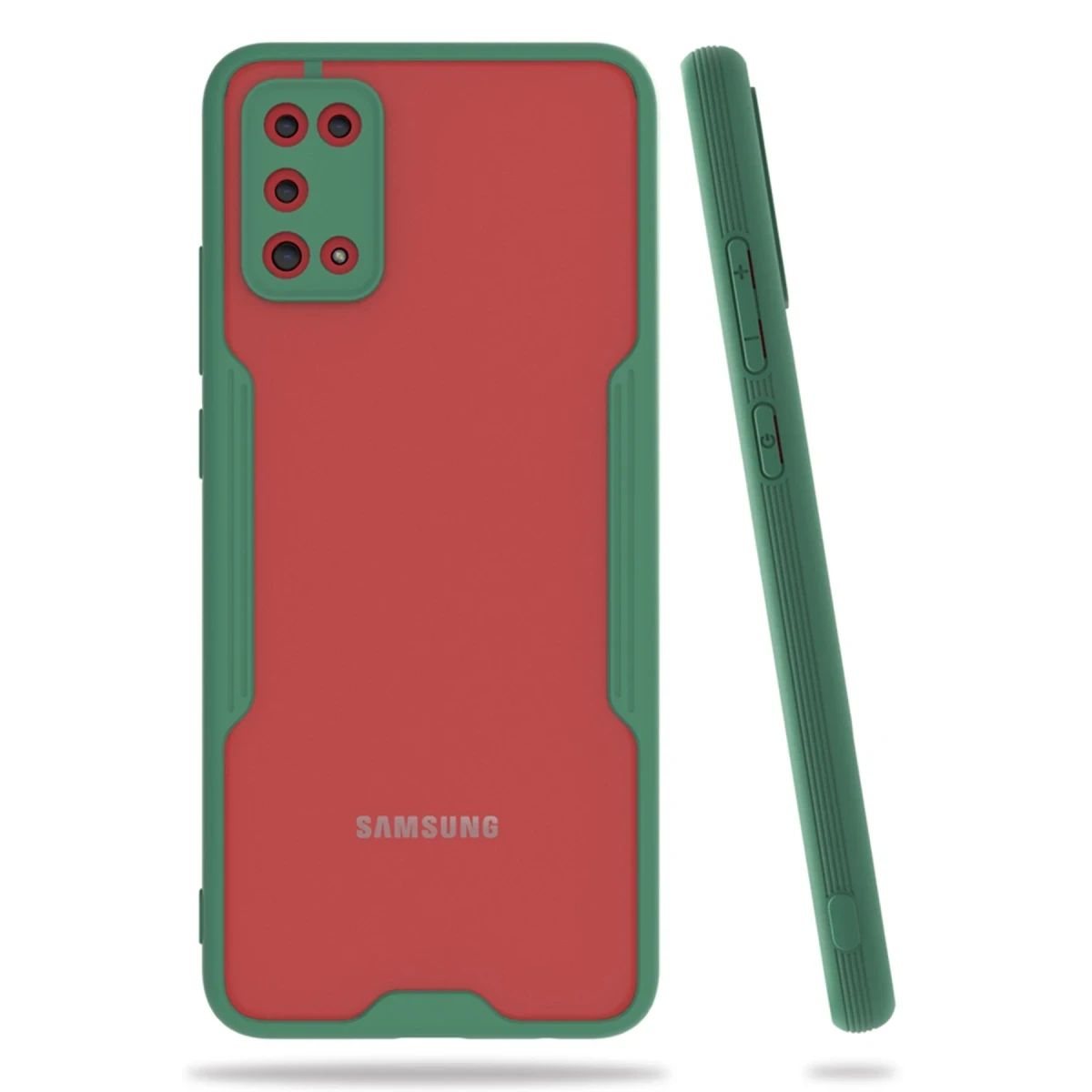 Newface Samsung Galaxy A02S Kılıf Platin Silikon - Yeşil