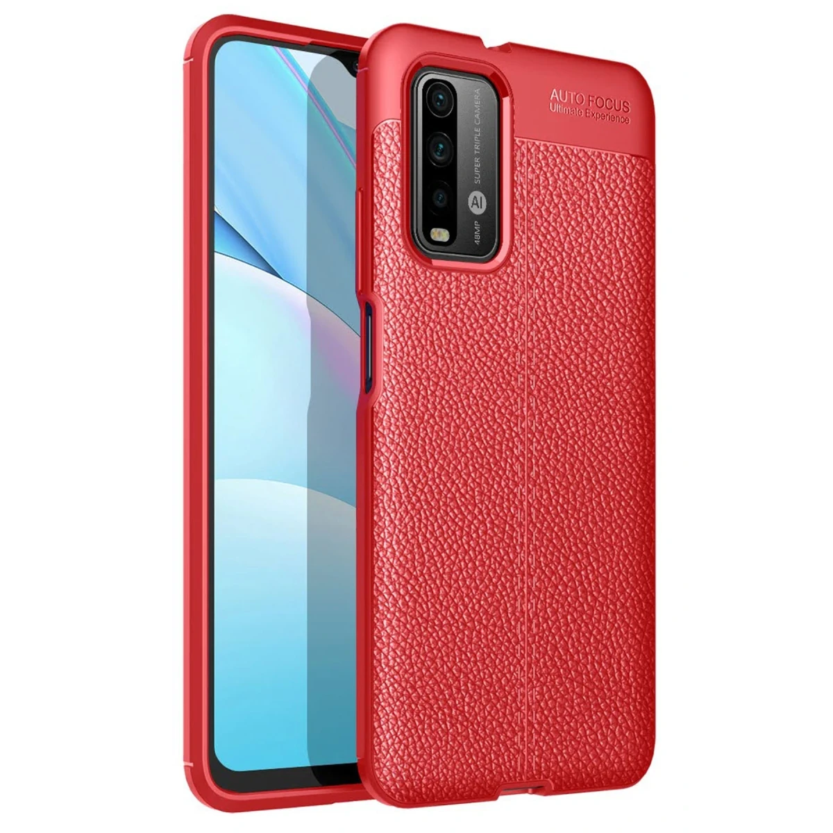 Newface Xiaomi Redmi 9T Kılıf Auto Focus Kapak - Kırmızı