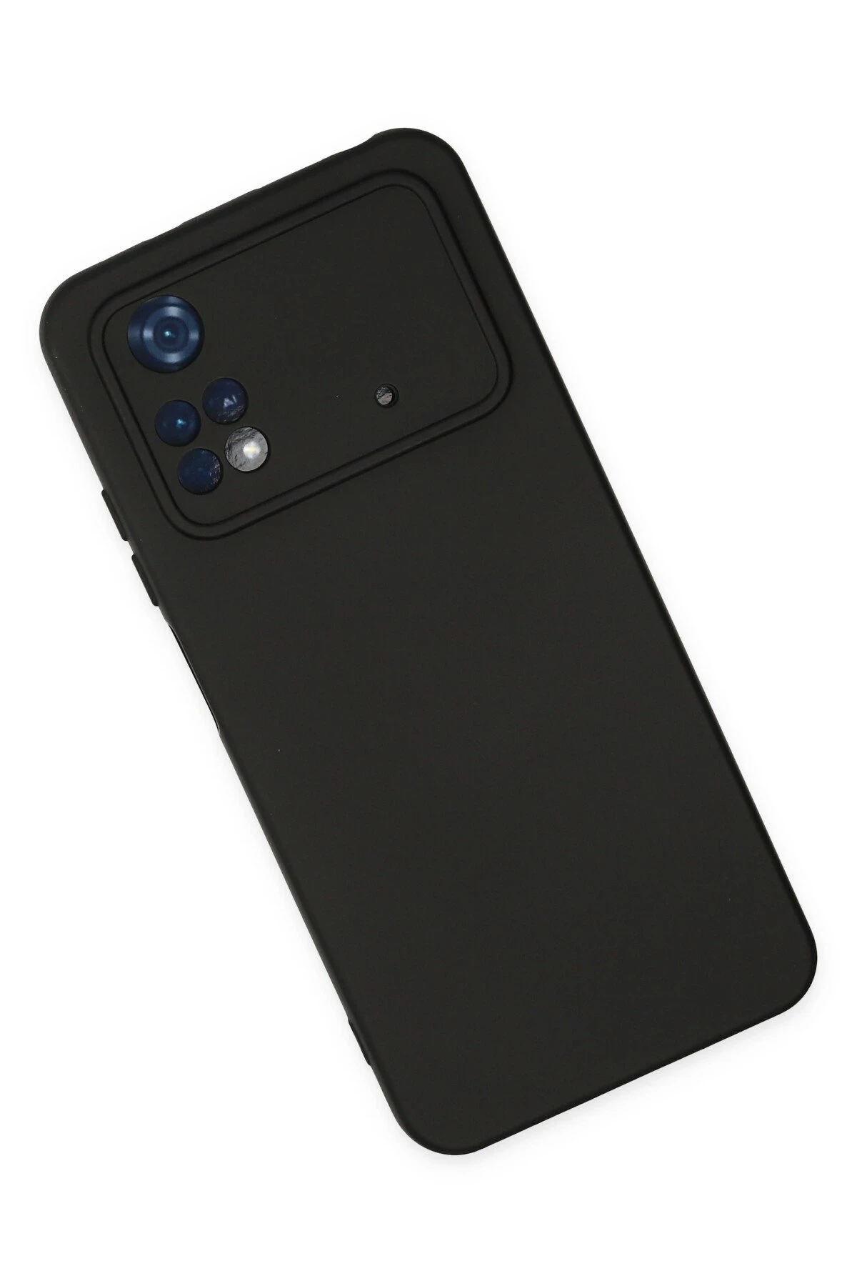 Newface Xiaomi Poco M4 Pro 4G Kılıf Nano içi Kadife Silikon - Siyah