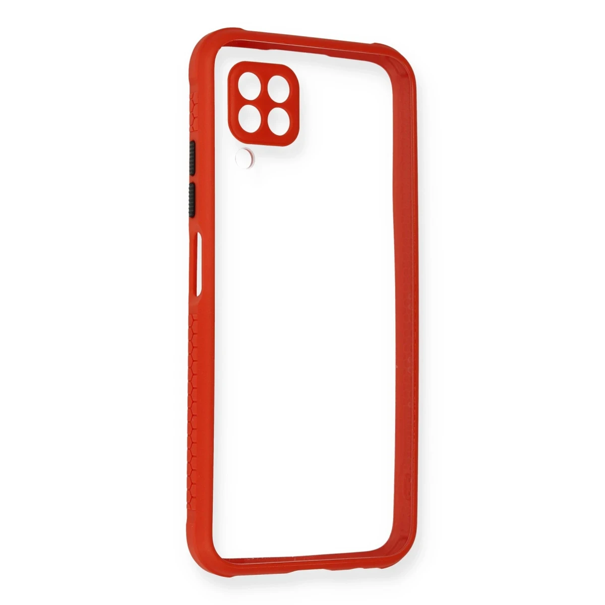 Newface Huawei P40 Lite Kılıf Miami Şeffaf Silikon - Kırmızı
