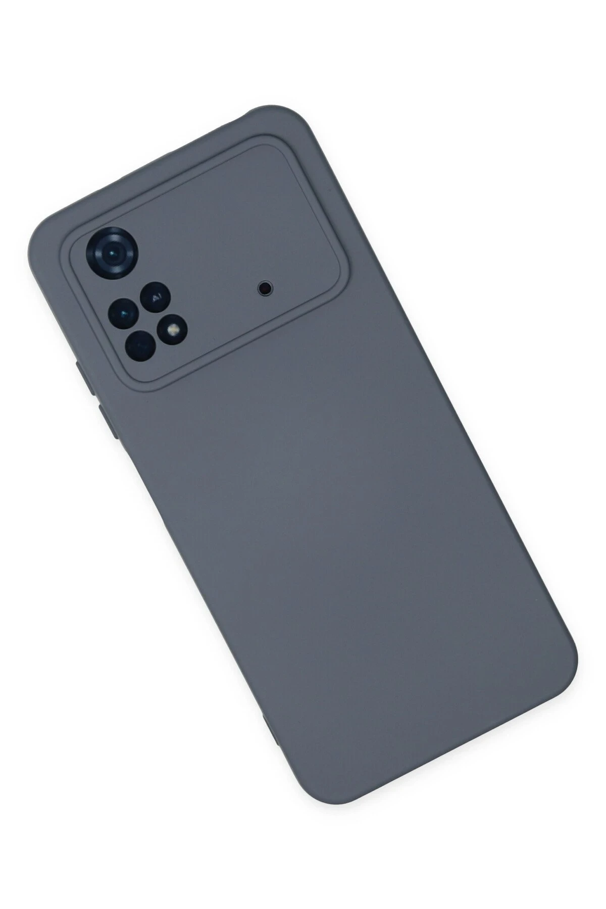 Newface Xiaomi Poco M4 Pro 4G Kılıf Nano içi Kadife Silikon - Gri