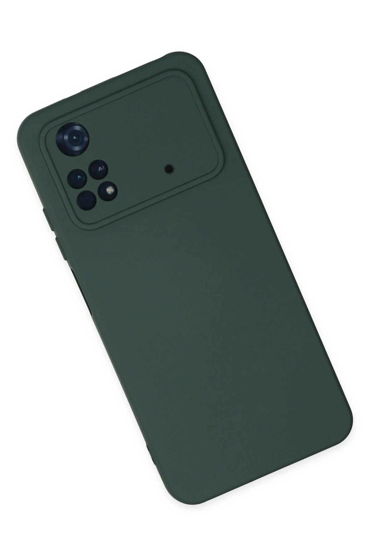 Newface Xiaomi Poco M4 Pro 4G Kılıf Nano içi Kadife Silikon - Koyu Yeşil