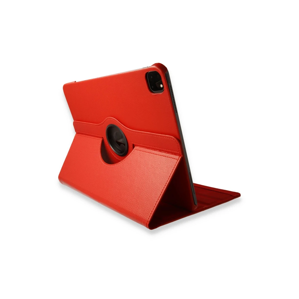 Newface Apple iPad Pro 12.9 (2021) Kılıf 360 Tablet Deri Kılıf - Kırmızı