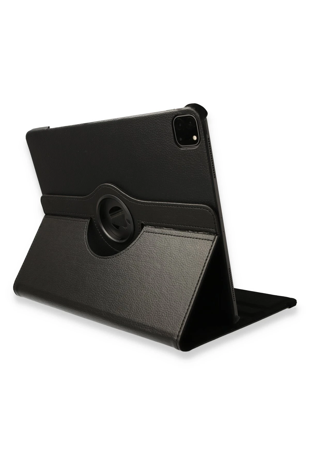 Newface iPad Pro 12.9 (2021) Kılıf 360 Tablet Deri Kılıf - Siyah