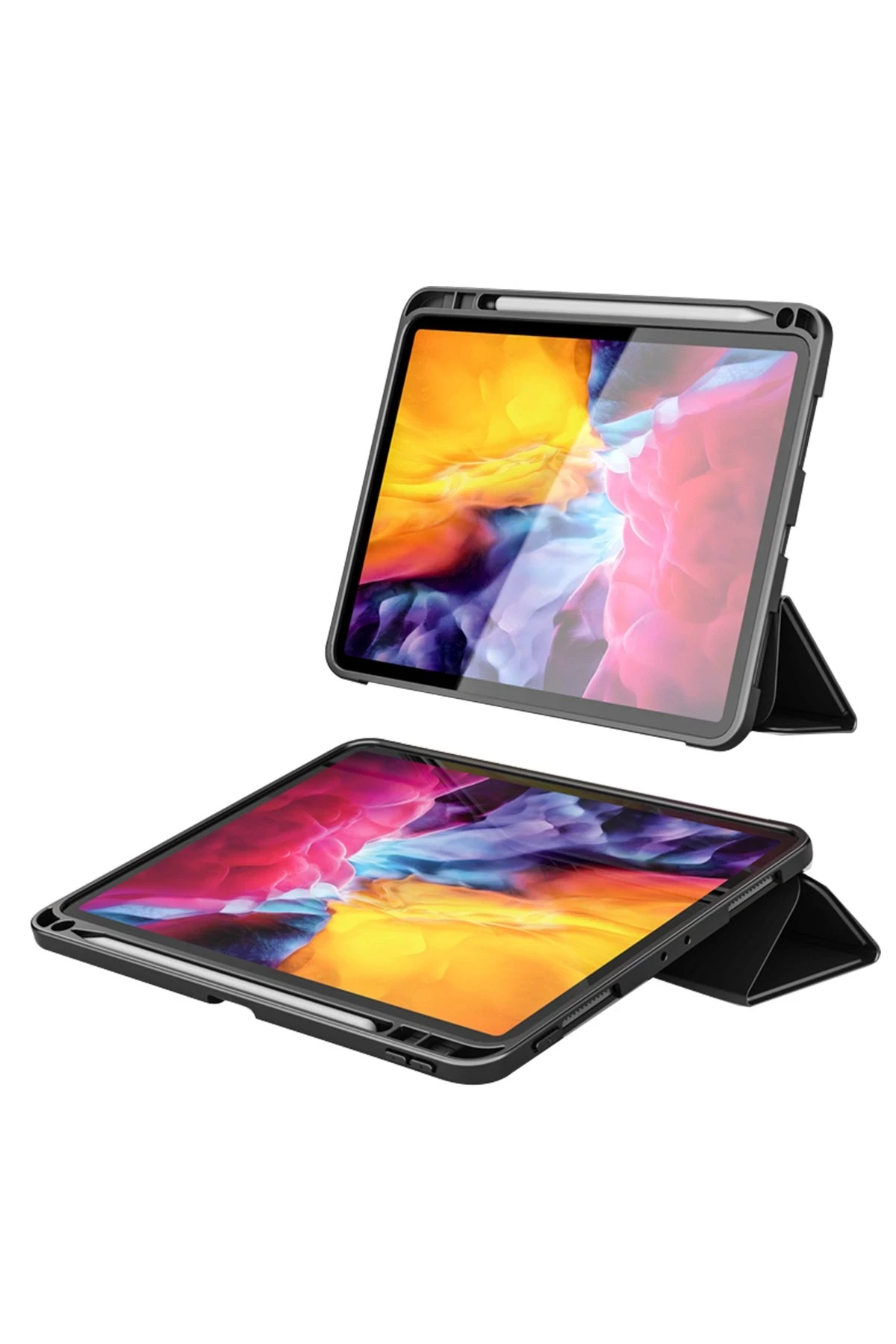 Newface iPad 10.2 (7.nesil) Kılıf Tablet Focus Silikon - Siyah