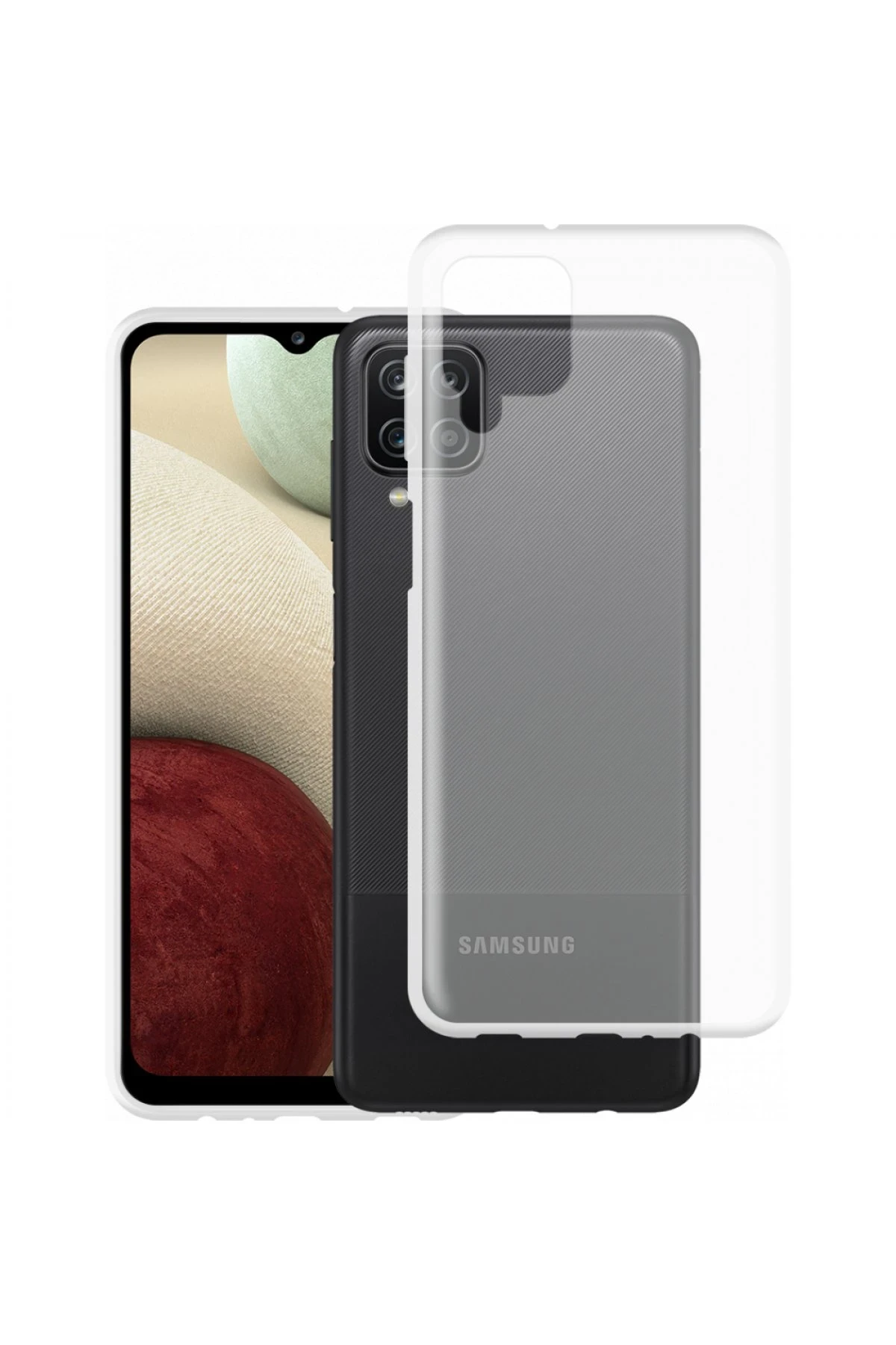 Newface Samsung Galaxy A12 Kılıf Lüx Şeffaf Silikon