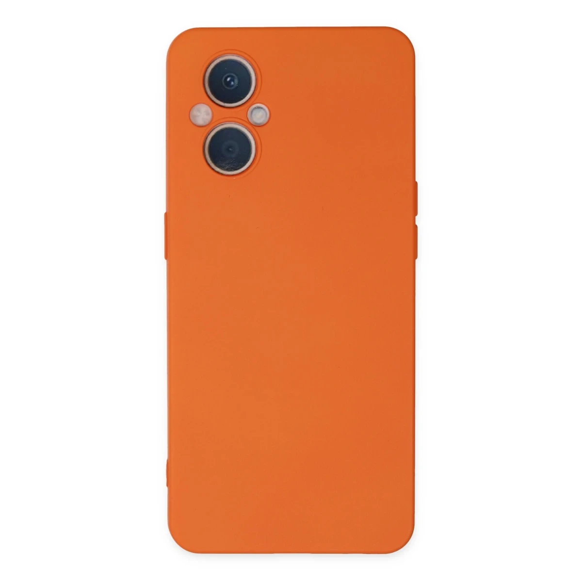 Newface Oppo Reno 7 Lite Kılıf Nano içi Kadife Silikon - Turuncu