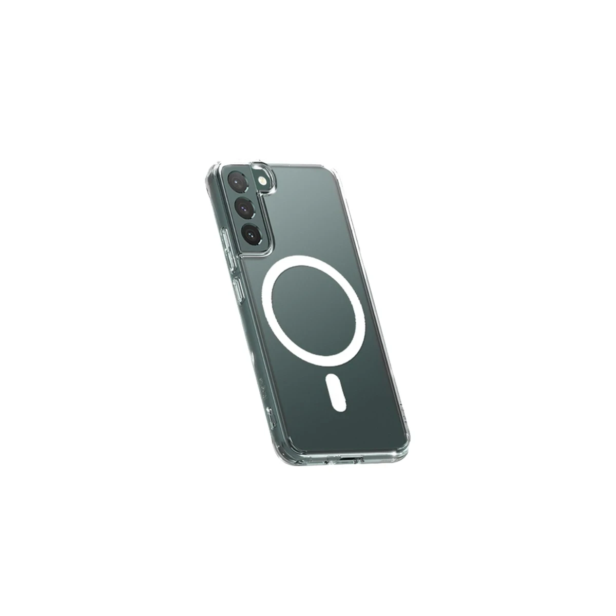 Newface Samsung Galaxy S22 Kılıf Magneticsafe Şeffaf Silikon - Şeffaf