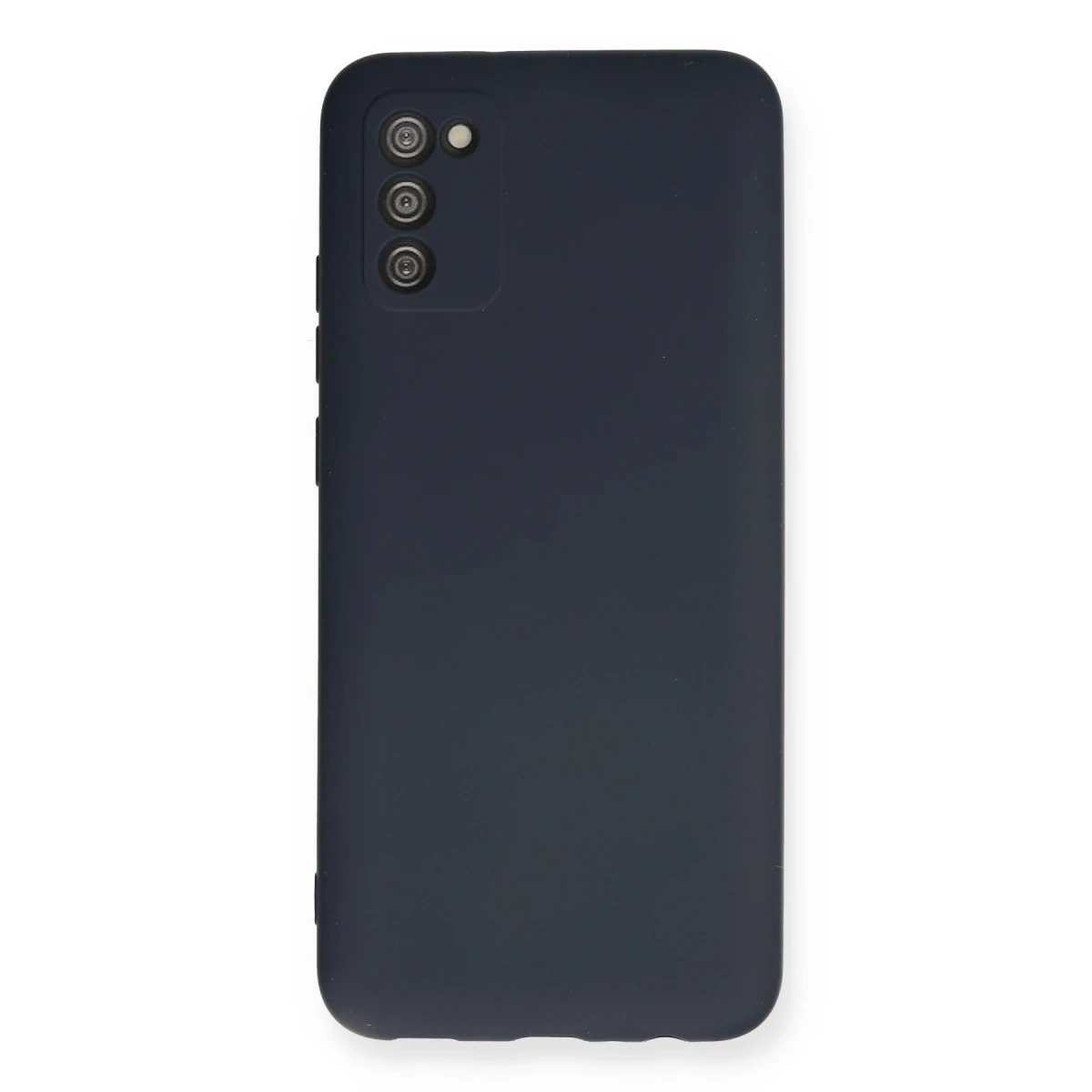 Newface Samsung Galaxy A02S Kılıf Nano içi Kadife Silikon - Lacivert