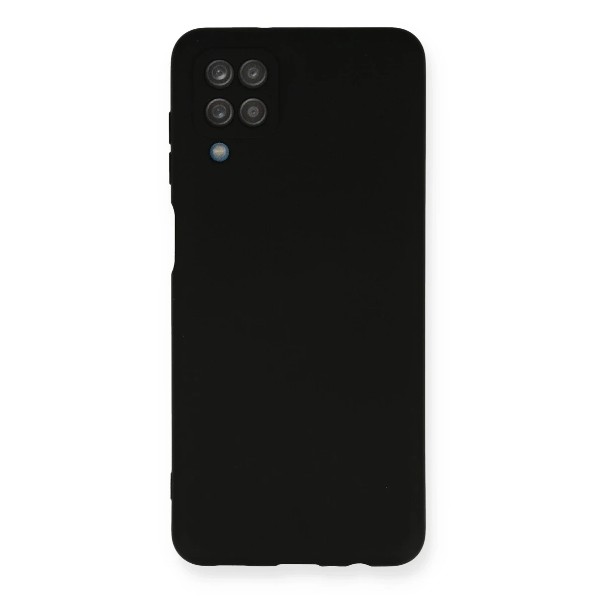 Newface Samsung Galaxy A12 Kılıf Nano içi Kadife Silikon - Siyah
