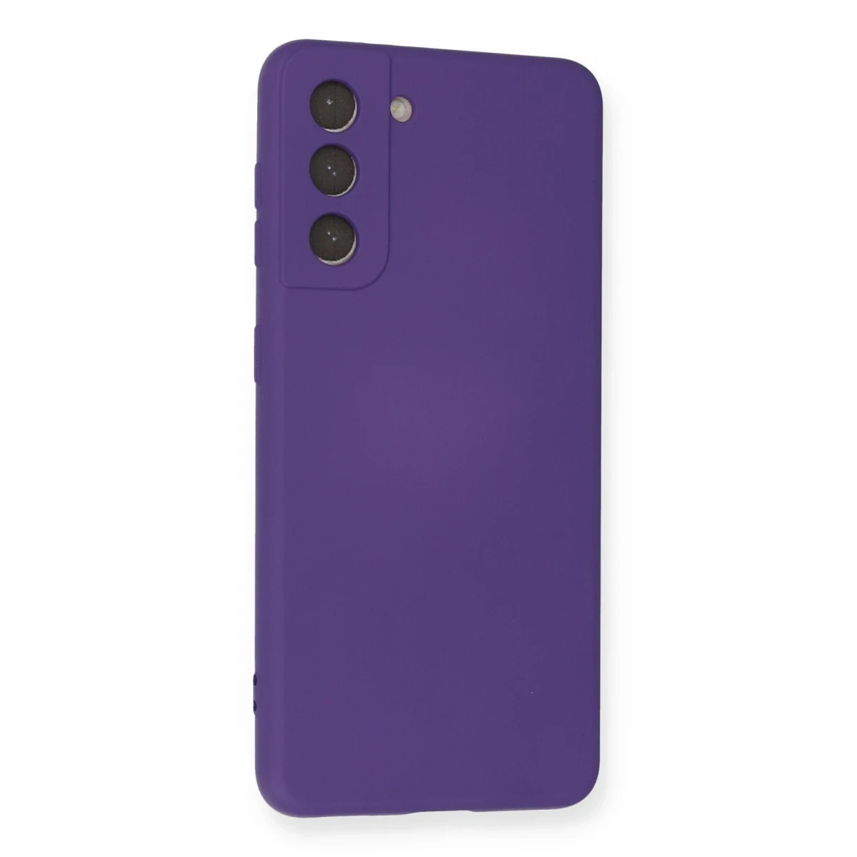 Newface Samsung Galaxy S21 Kılıf Nano içi Kadife Silikon - Mor