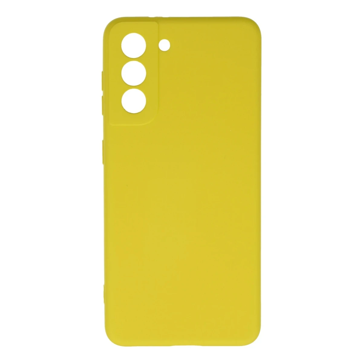 Newface Samsung Galaxy S21 Kılıf Nano içi Kadife Silikon - Sarı