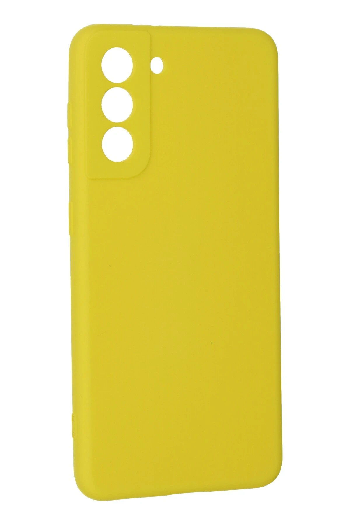 Newface Samsung Galaxy S21 Kılıf Nano içi Kadife Silikon - Sarı