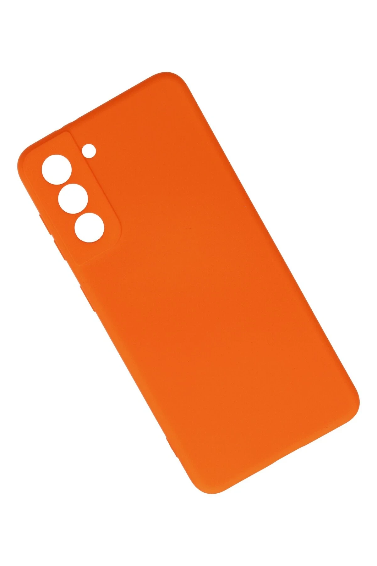 Newface Samsung Galaxy S21 Kılıf Nano içi Kadife Silikon - Turuncu
