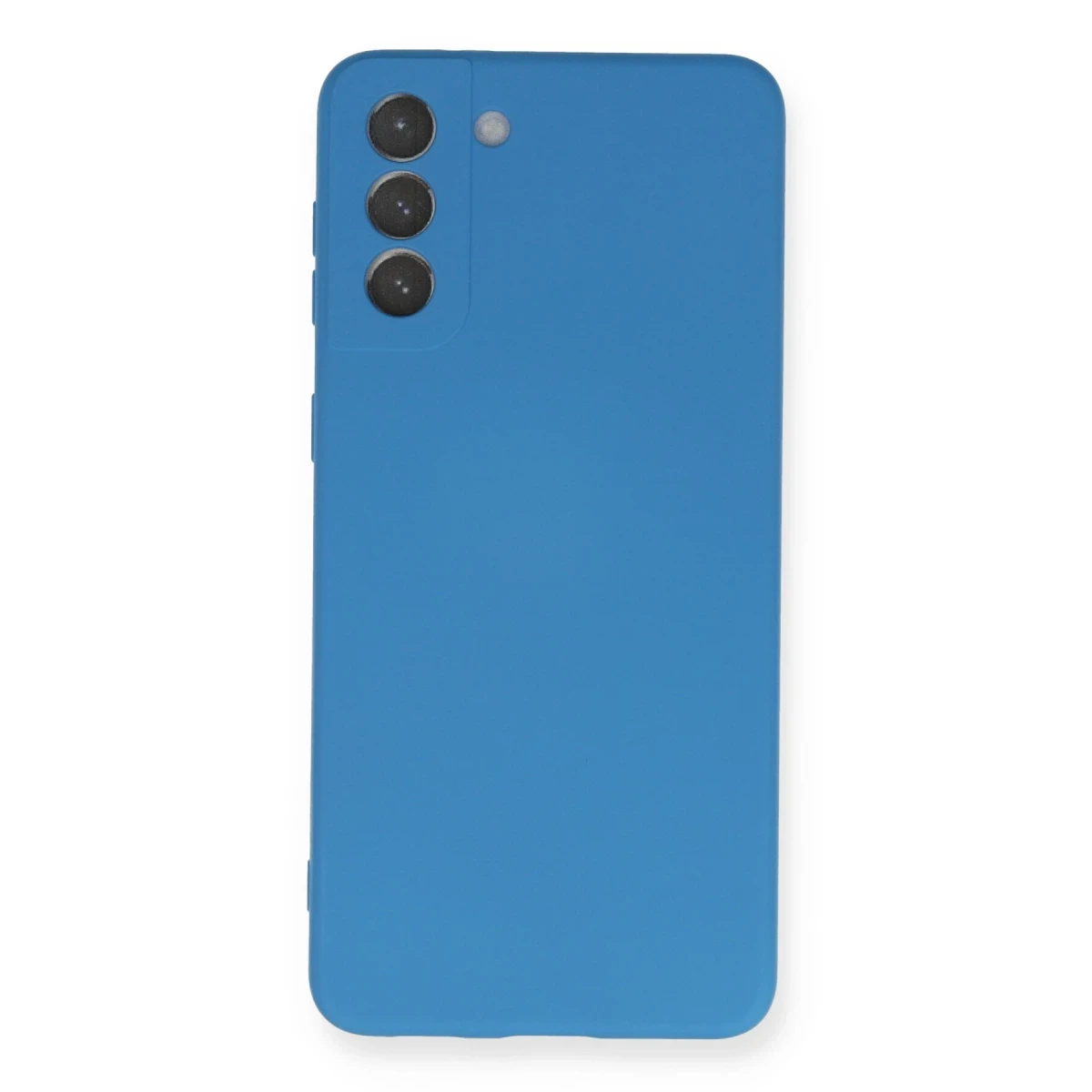 Newface Samsung Galaxy S21 Plus Kılıf Nano içi Kadife Silikon - Mavi