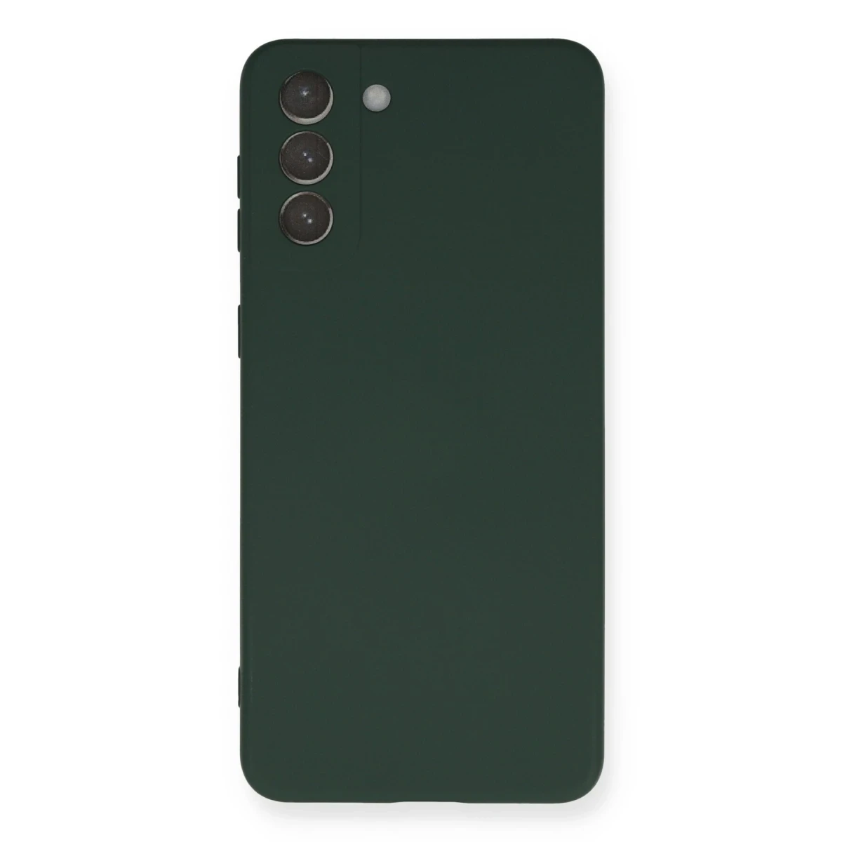 Newface Samsung Galaxy S21 Plus Kılıf Nano içi Kadife Silikon - Koyu Yeşil