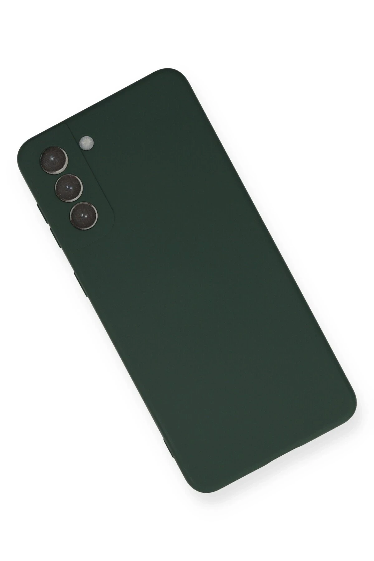 Newface Samsung Galaxy S21 Plus Kılıf Nano içi Kadife Silikon - Koyu Yeşil