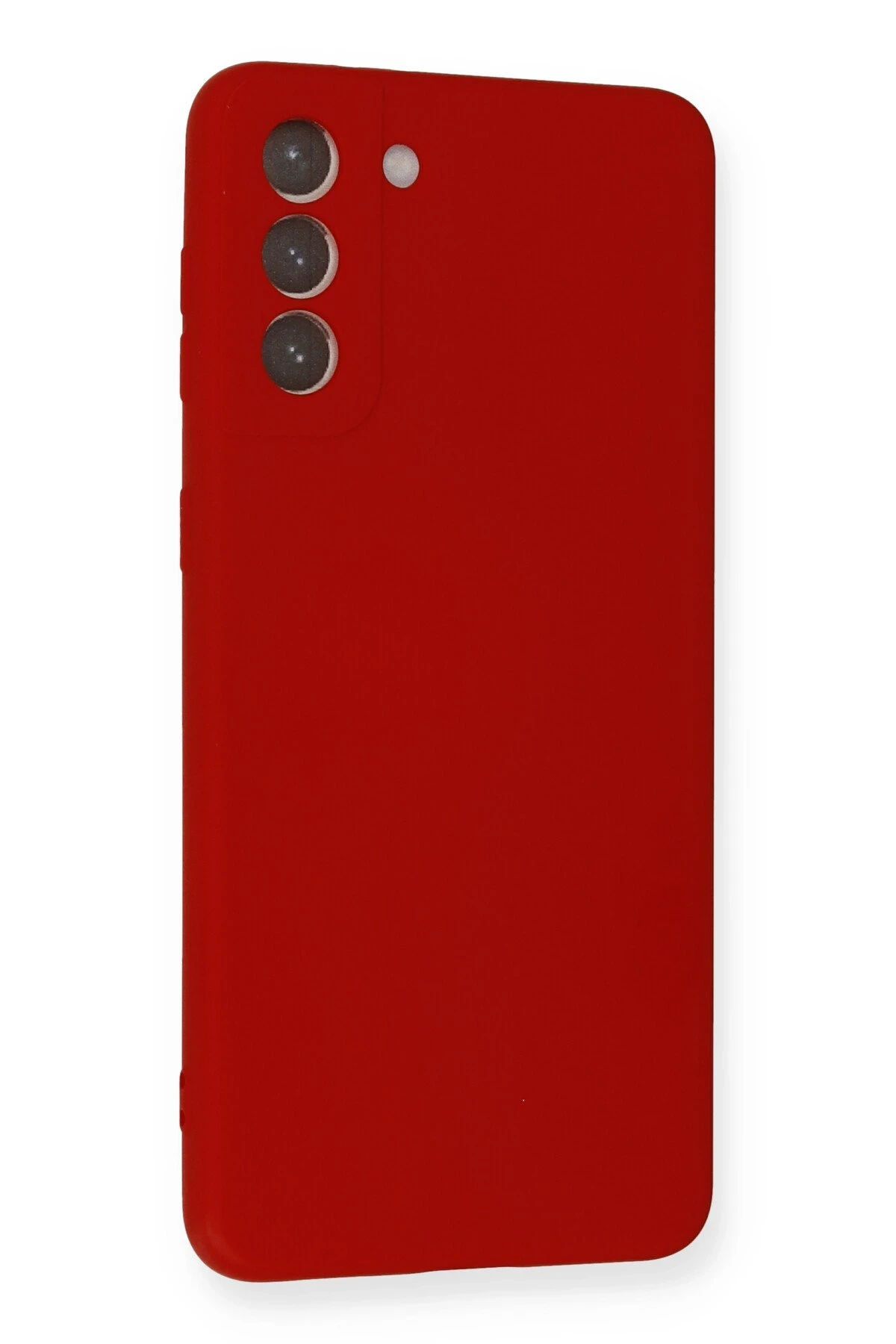 Newface Samsung Galaxy S21 Plus Kılıf Nano içi Kadife Silikon - Kırmızı