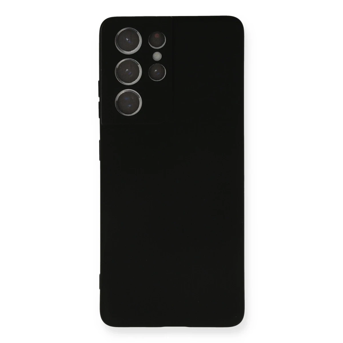 Newface Samsung Galaxy S21 Ultra Kılıf Nano içi Kadife Silikon - Siyah
