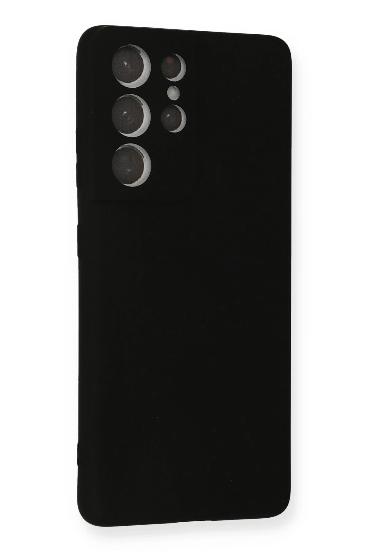 Newface Samsung Galaxy S21 Ultra Kılıf Nano içi Kadife Silikon - Siyah