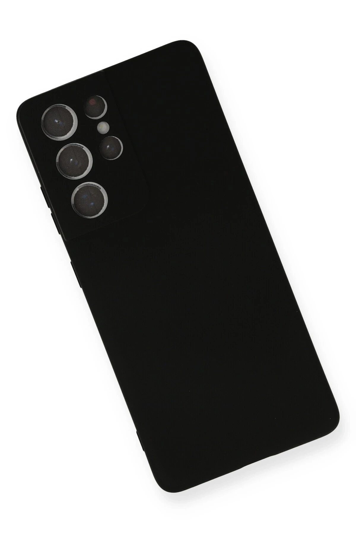 Newface Samsung Galaxy S21 Ultra Kılıf Nano içi Kadife Silikon - Siyah