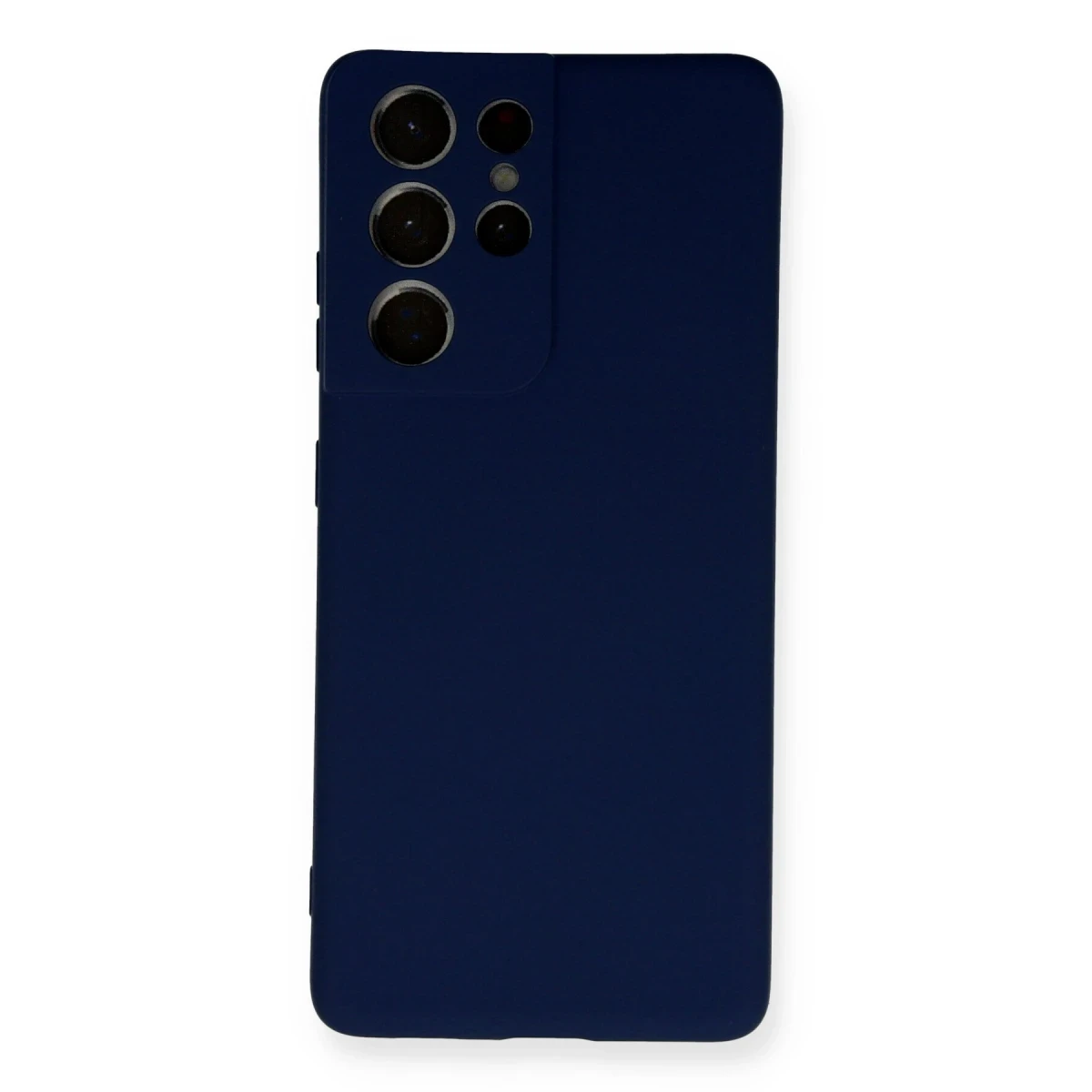 Newface Samsung Galaxy S21 Ultra Kılıf Nano içi Kadife Silikon - Lacivert