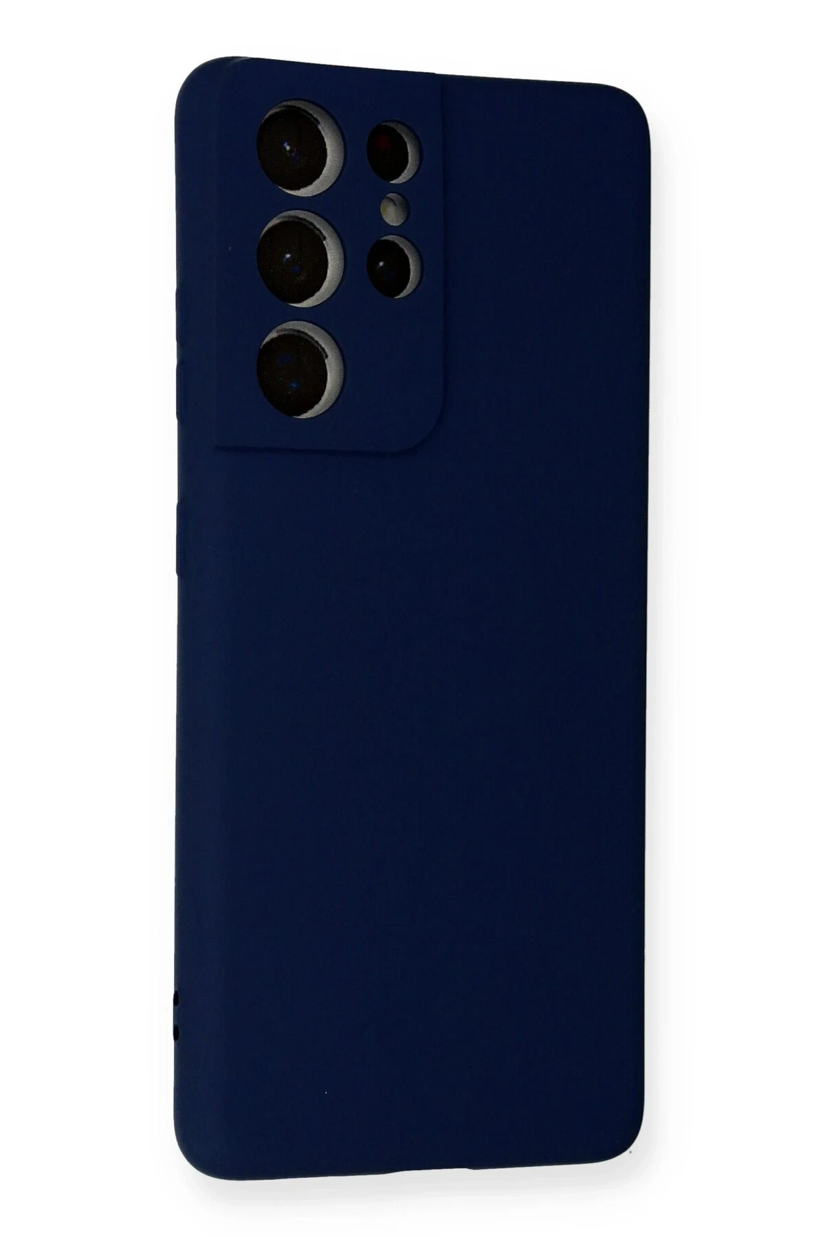Newface Samsung Galaxy S21 Ultra Kılıf Nano içi Kadife Silikon - Lacivert