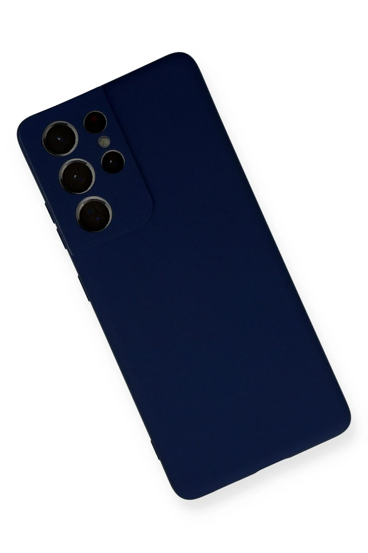 Newface Samsung Galaxy S21 Ultra Kılıf Nano içi Kadife Silikon - Lacivert