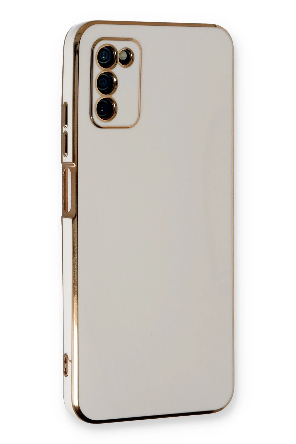 Newface Samsung Galaxy A03S Kılıf Volet Silikon - Beyaz