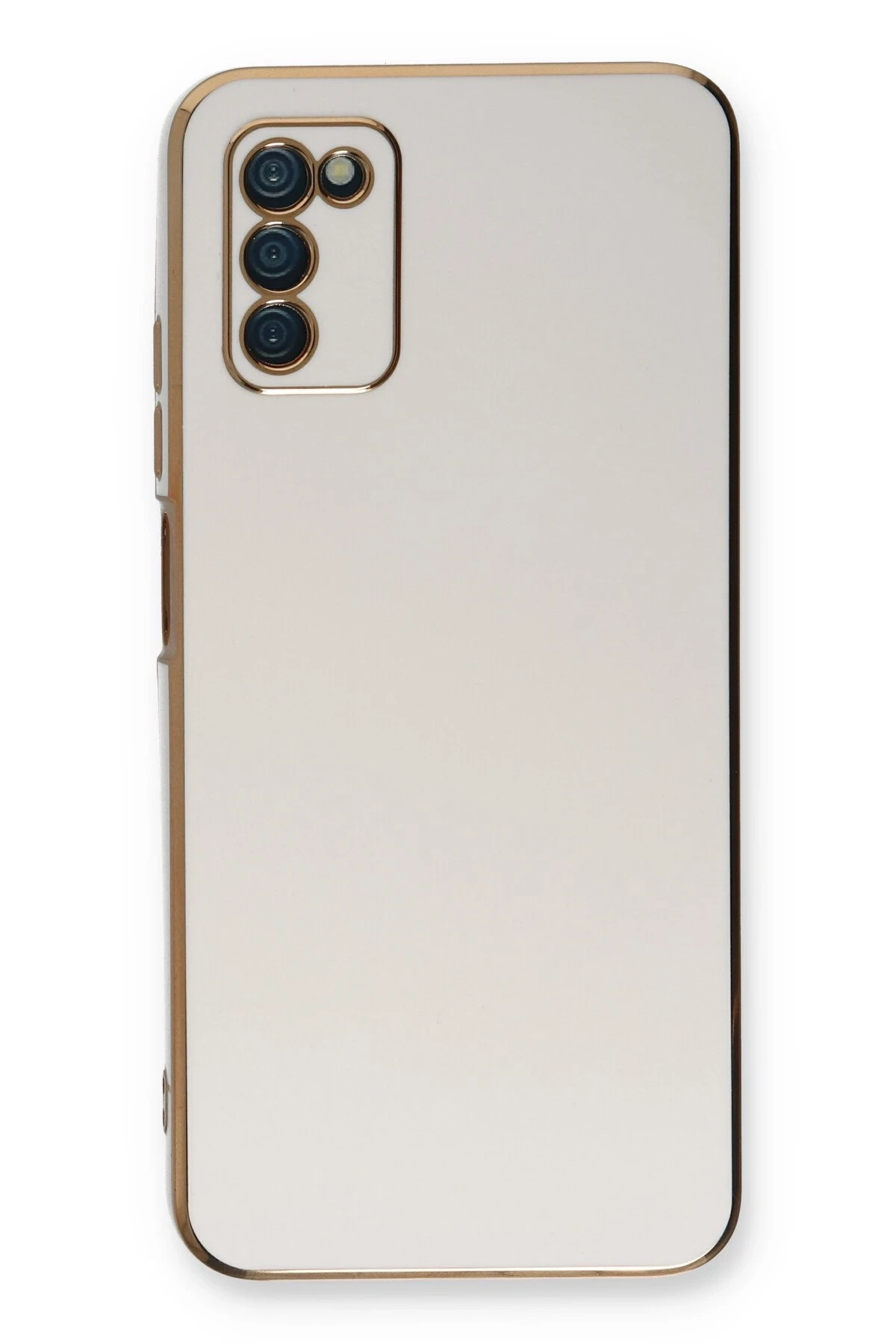 Newface Samsung Galaxy A03S Kılıf Volet Silikon - Beyaz
