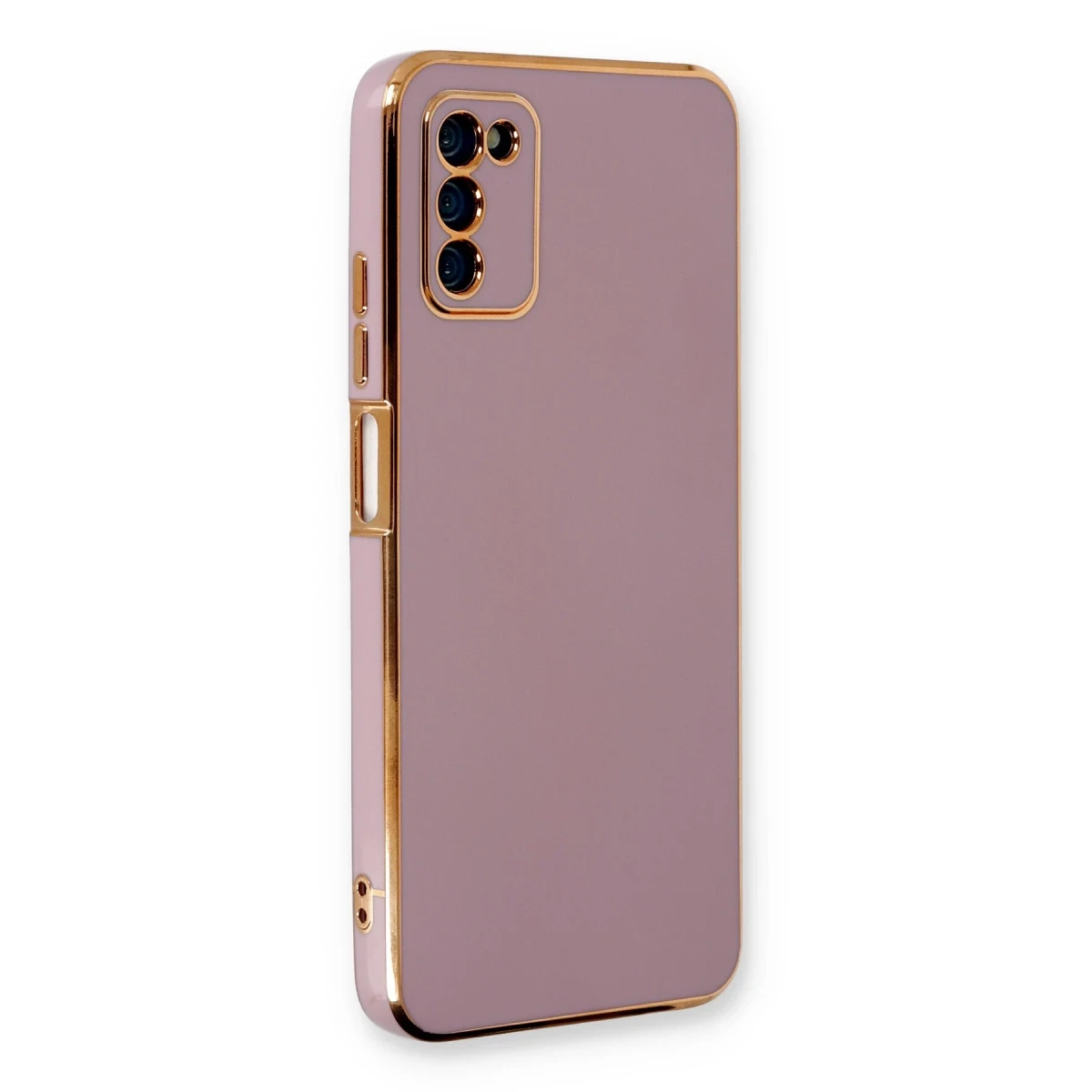 Newface Samsung Galaxy A03S Kılıf Volet Silikon - Mor