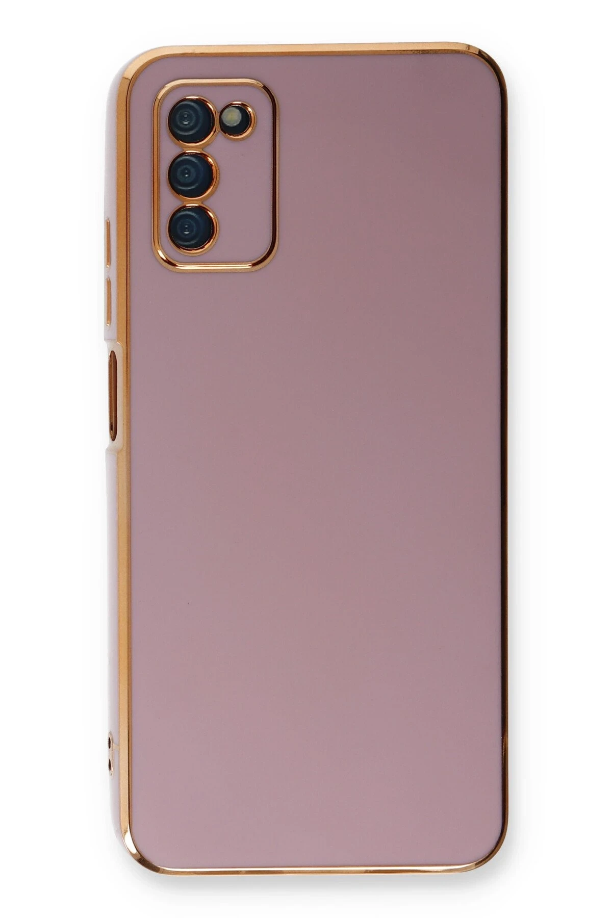 Newface Samsung Galaxy A03S Kılıf Volet Silikon - Mor
