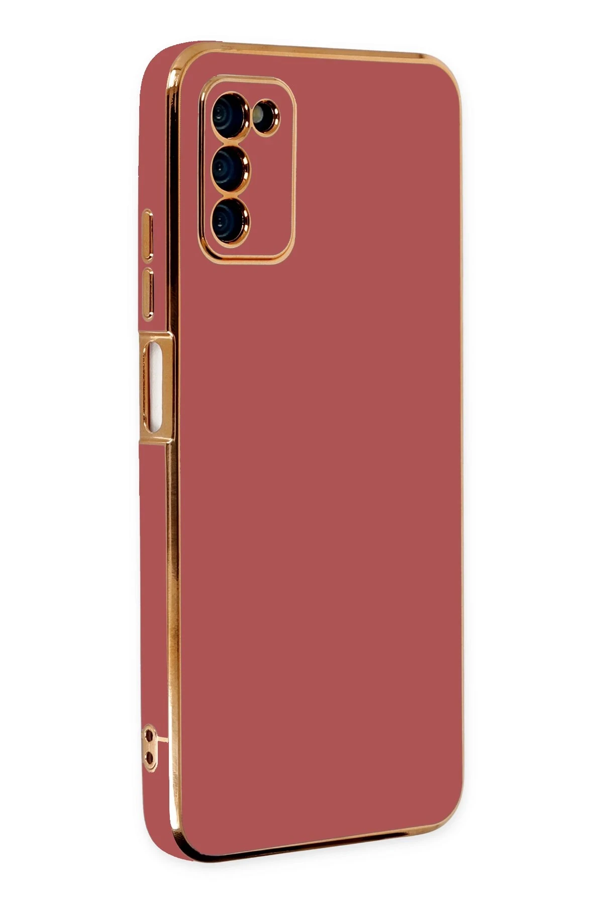 Newface Samsung Galaxy A03S Kılıf Volet Silikon - Kırmızı
