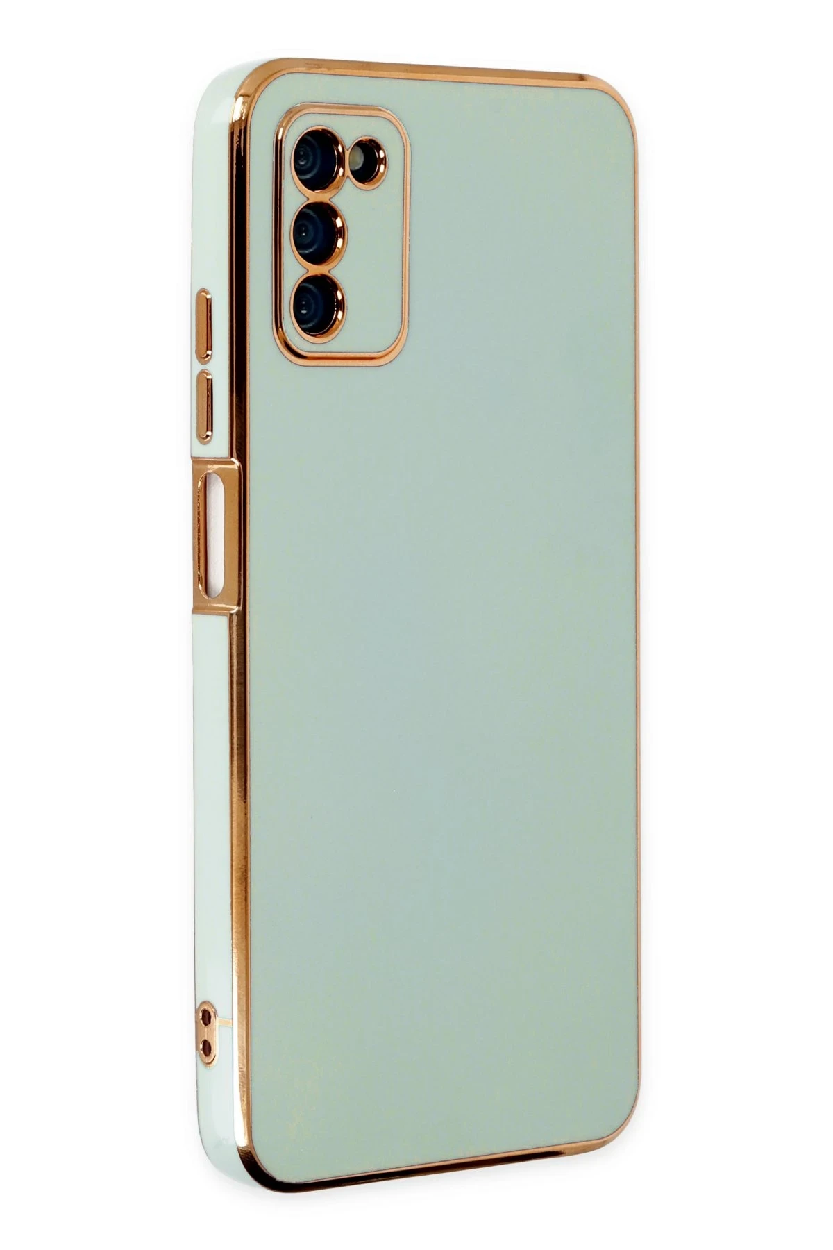 Newface Samsung Galaxy A03S Kılıf Volet Silikon - Açık Yeşil