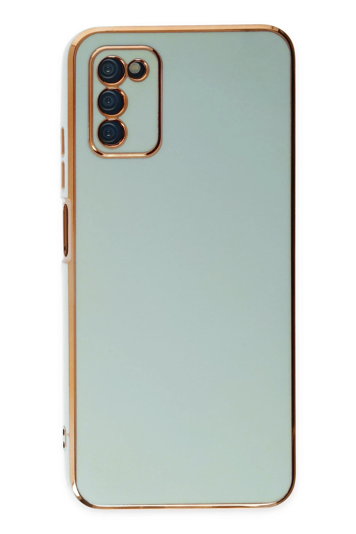 Newface Samsung Galaxy A03S Kılıf Volet Silikon - Açık Yeşil