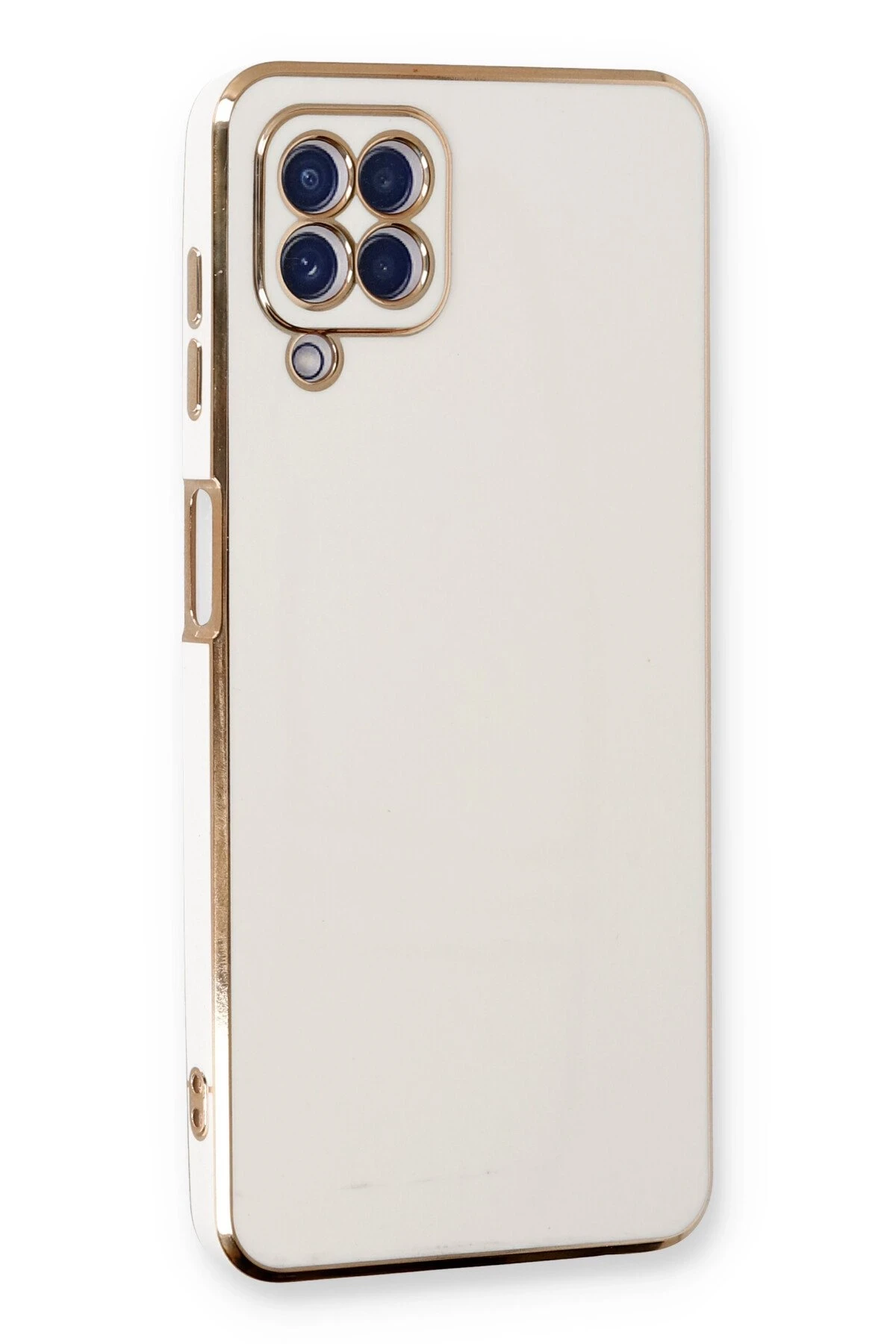Newface Samsung Galaxy A22 Kılıf Volet Silikon - Beyaz