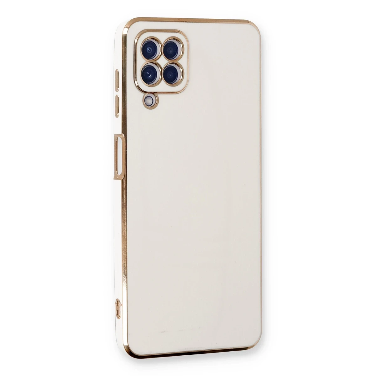 Newface Samsung Galaxy A22 Kılıf Volet Silikon - Beyaz