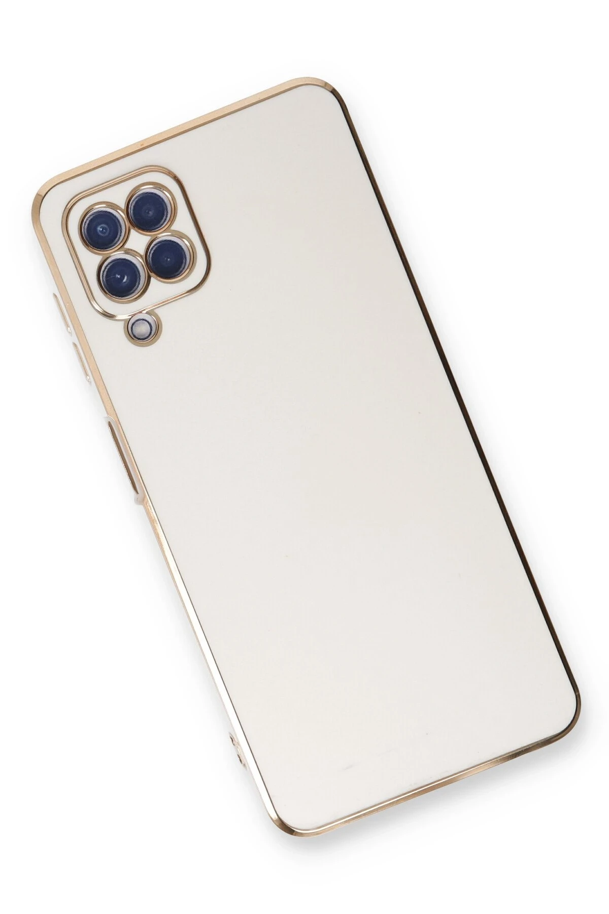 Newface Samsung Galaxy A22 Kılıf Volet Silikon - Beyaz