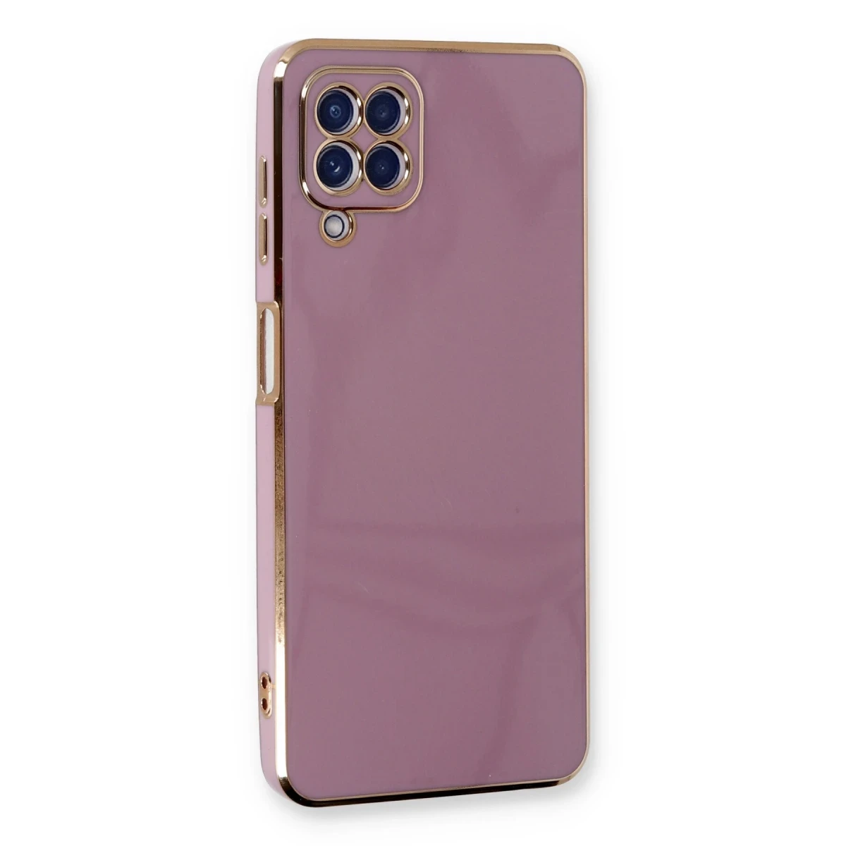 Newface Samsung Galaxy A22 Kılıf Volet Silikon - Mor
