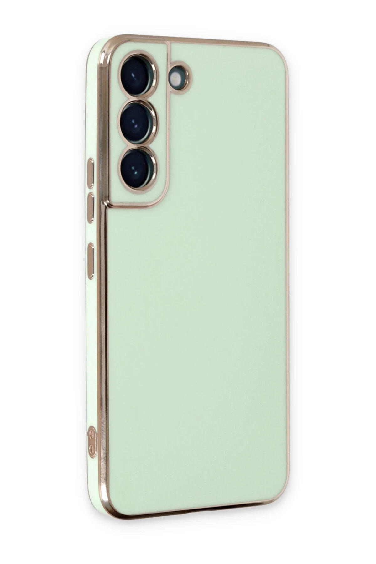 Newface Samsung Galaxy S22 Plus Kılıf Volet Silikon - Açık Yeşil