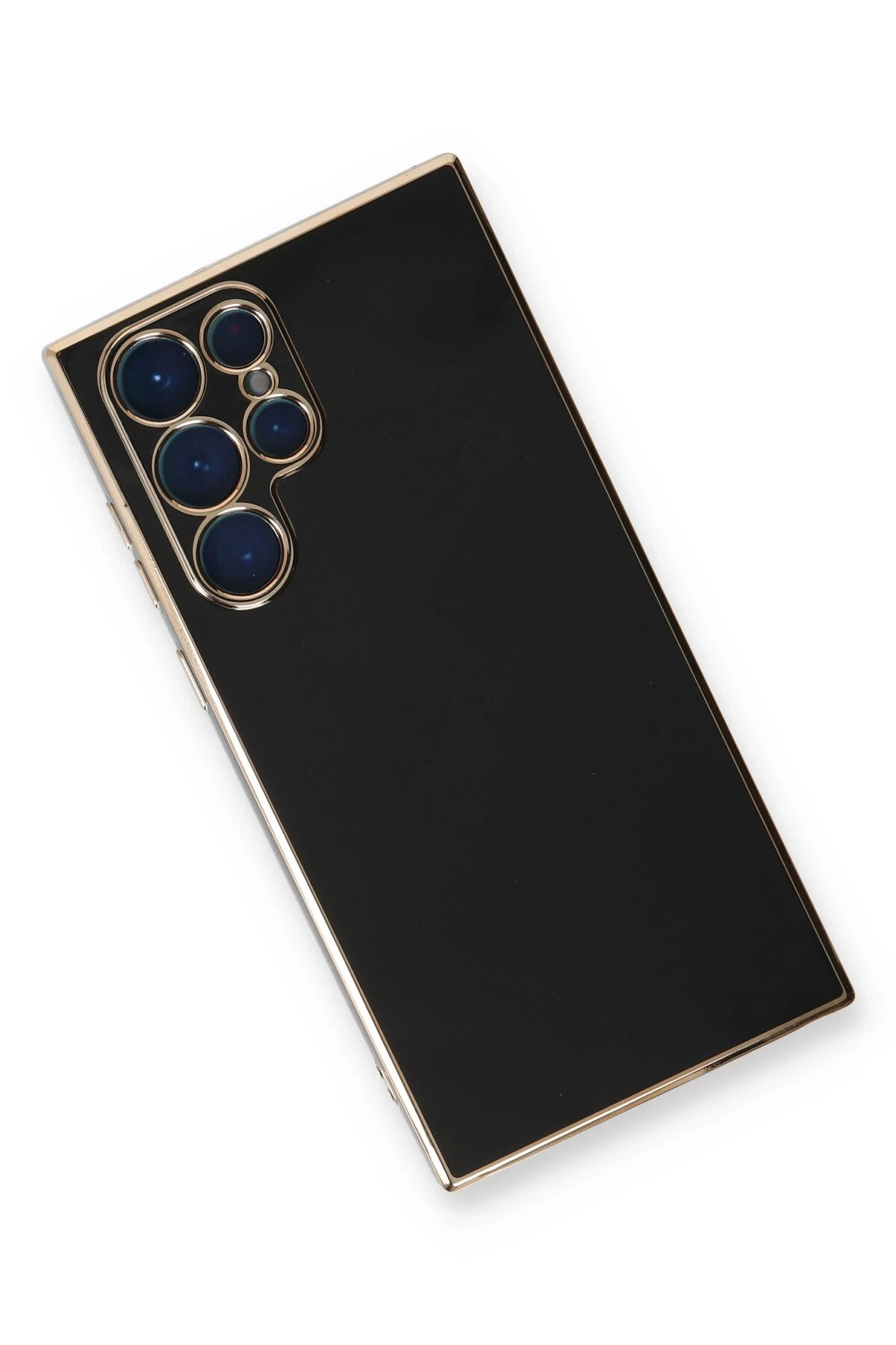 Newface Samsung Galaxy S22 Ultra Kılıf Volet Silikon - Siyah