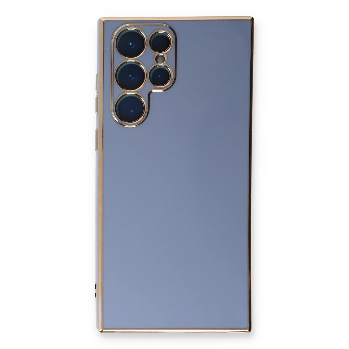 Newface Samsung Galaxy S22 Ultra Kılıf Volet Silikon - Mavi
