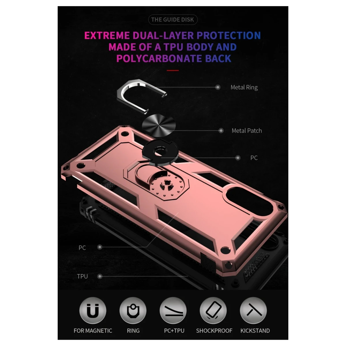 Newface Samsung Galaxy A02 Kılıf Sofya Yüzüklü Silikon Kapak - Rose